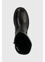 Dětské semišové boty United Colors of Benetton černá barva