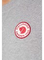 Bavlněná mikina Fjallraven 1960 Logo dámská, šedá barva, melanžová