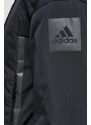 Péřová bunda adidas dámská, černá barva, zimní, oversize