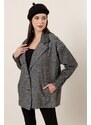 By Saygı Manžeta Rukávy Kapsa Oversize Podšívka Cachet Jacket Černá