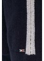Vlněný svetr Tommy Hilfiger dámský, tmavomodrá barva, s pologolfem
