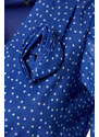 Trendyol Námořnická modrá Pásková růže Detailní Podšívka Tkané Puntíkované Vzorované šaty