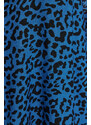 Tkané šaty Trendyol Blue Midi Leopard vzor