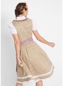 bonprix Dirndl se zástěrou, délka ke kolenům Béžová