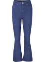 Trendyol Navy Blue High Waist Crop Flare Jeans