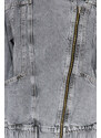 Džínová bunda Trendyol Grey Stitch Detail Bomber