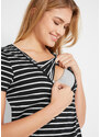 bonprix Těhotenské a kojicí tričko (2 ks), s organickou bavlnou Černá