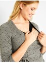 bonprix Těhotenský svetr s možností kojení Šedá