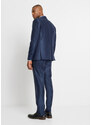 bonprix Oblek Slim Fit (3dílná souprava): sako, kalhoty, motýlek Modrá