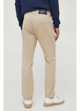 Bavlněné kalhoty Calvin Klein Jeans béžová barva, ve střihu chinos
