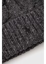 Vlněná čepice Polo Ralph Lauren šedá barva, z husté pleteniny
