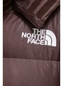 Bunda The North Face dámská, hnědá barva, zimní, oversize