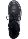 Kožené kotníkové boty Emu Australia Basking dámské, černá barva, na plochém podpatku, zateplené, W12916.BLAK