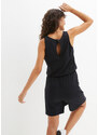 bonprix Rychleschnoucí šaty s integrovanými šortkami Černá