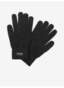 Černé pánské žíhané rukavice Jack & Jones Cliff - Pánské