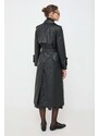 Trench kabát Beatrice B dámský, černá barva, přechodný, dvouřadový