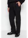 Trendyol Black Regular Fit Waist Lacing Detail Trousers