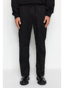 Trendyol Black Regular Fit Waist Lacing Detail Trousers