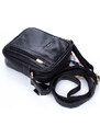 PETERSON Pánská kožená taška přes rameno černá TB8023