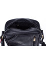 PETERSON Pánská kožená taška přes rameno černá TB8023