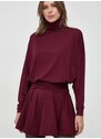 Šaty Pinko vínová barva, mini, oversize, 102193 A1DE