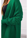 K-Fashion Rukávový bublinový svetr světle zelený