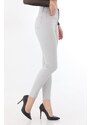 BİKELİFE Women's Stone Rise Waist Ankle Length Slim Leg Skinny Lycra Pants for Women.