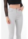 BİKELİFE Women's Stone Rise Waist Ankle Length Slim Leg Skinny Lycra Pants for Women.