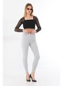 BİKELİFE Women's Stone Rise Waist Ankle Length Slim Leg Skinny Lycra Pants for Women.