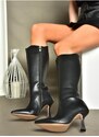 Fox Shoes R820020109 Women's Black Thin Heeled Boots