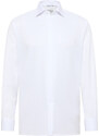 ETERNA Modern Fit bílá neprosvítající košile dlouhý rukáv Rypsový kepr Non Iron 100% bavlna Francouzská manžeta Límeček Kent