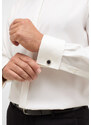 Svatební ETERNA Modern Fit krémová neprosvítající košile dlouhý rukáv Rypsový kepr Non Iron 100% bavlna Francouzská manžeta
