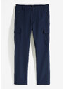 bonprix Funkční kalhoty s pohodlnou pasovkou, elastický streč Regular Fit Modrá
