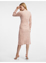 Orsay Světle růžové dámské svetrové šaty s příměsí vlny - Dámské