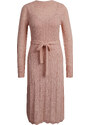 Orsay Světle růžové dámské svetrové šaty s příměsí vlny - Dámské