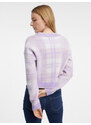 Orsay Světle fialový dámský károvaný kardigan - Dámské