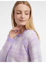 Orsay Světle fialový dámský károvaný svetr - Dámské