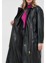 Kabát Pinko dámský, černá barva, přechodný, oversize