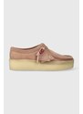 Clarks Originals Semišové polobotky Clarks Wallabee Cup dámské, béžová barva, na plochém podpatku, 26173252