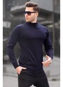 Madmext Navy Blue Slim Fit Half Turtleneck Men's Knitwear Sweater 6343