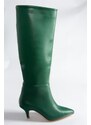 Fox Shoes Green Women's Low Heeled Boots