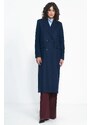 Nife Woman's Coat PL20 Navy Blue