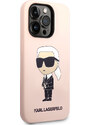 Ochranný kryt na iPhone 15 Pro MAX - Karl Lagerfeld, Liquid Silicone Ikonik NFT Pink