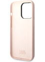Ochranný kryt na iPhone 15 Pro - Karl Lagerfeld, Liquid Silicone Ikonik NFT Pink