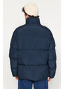 Trendyol Navy Blue Unisex Oversize Fit Stojatý límec Puffer Jacket