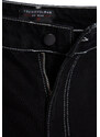 Trendyol Black Wide Cut Contrast Stitched Jeans Loose Jeans