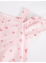 LC Waikiki Boat Neck Short Sleeve Printed Blouse for Baby Girl