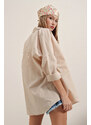 Bigdart 3900 Oversize Long Basic Shirt - Cream