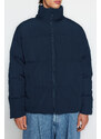 Trendyol Navy Blue Unisex Oversize Fit Stojatý límec Puffer Jacket