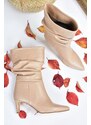 Fox Shoes Ten Women's Short Heeled Boots with Shirries